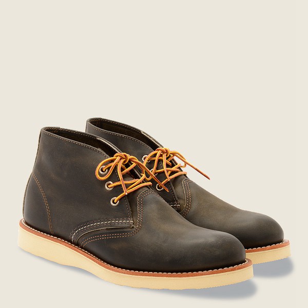 Zapatos Red Wing Heritage Hombre Grises Oscuro - Work - Chukka Rough & Tough Cuero - 764-OQEHBC